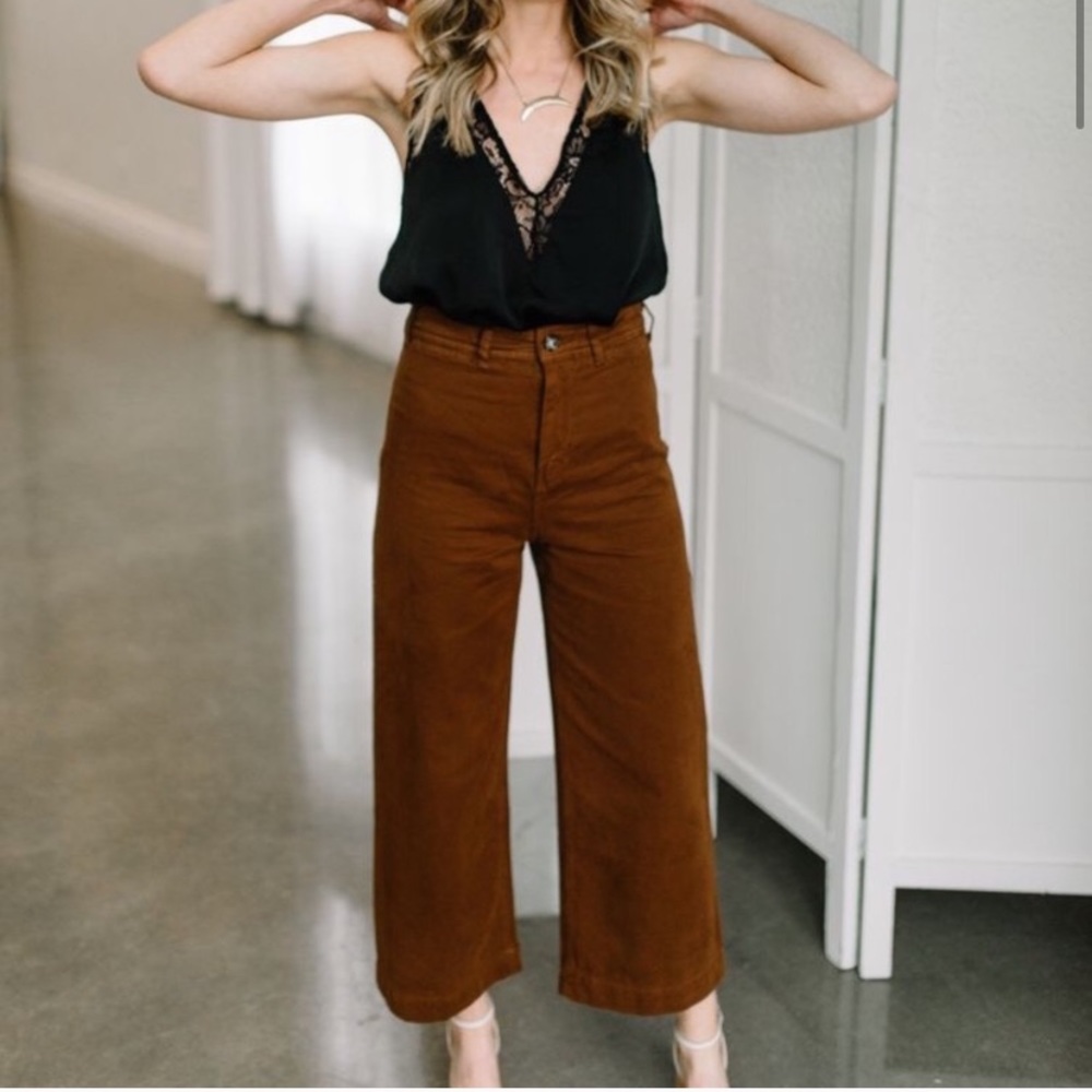 Free People Patti Pant Wide Leg Crop Pants